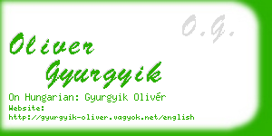 oliver gyurgyik business card