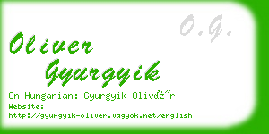 oliver gyurgyik business card